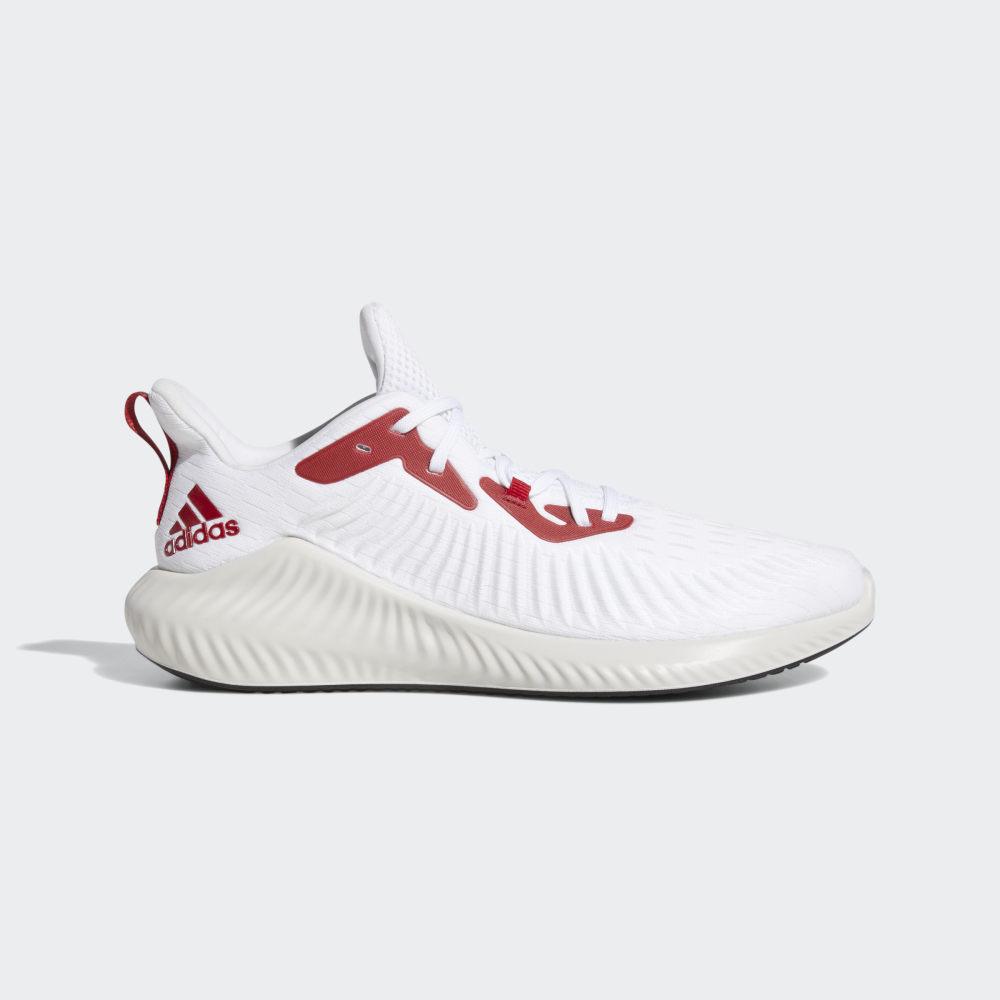 Adidas Men's Alphabounce+ Running Shoes White/Red/Black Ireland EF8184